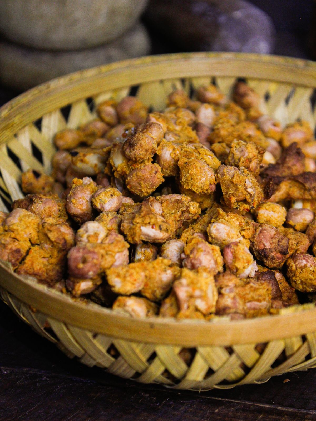 Side view image of Air Fried Crunchy Masala Peanuts