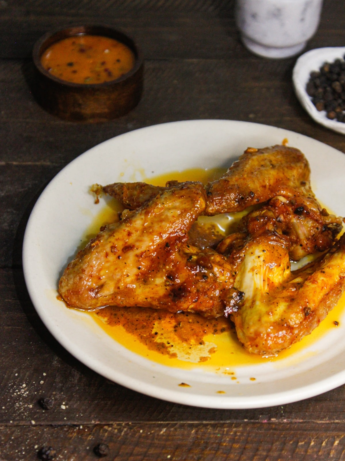 Top view image of Air Fried Honey Sriracha Chicken Wings