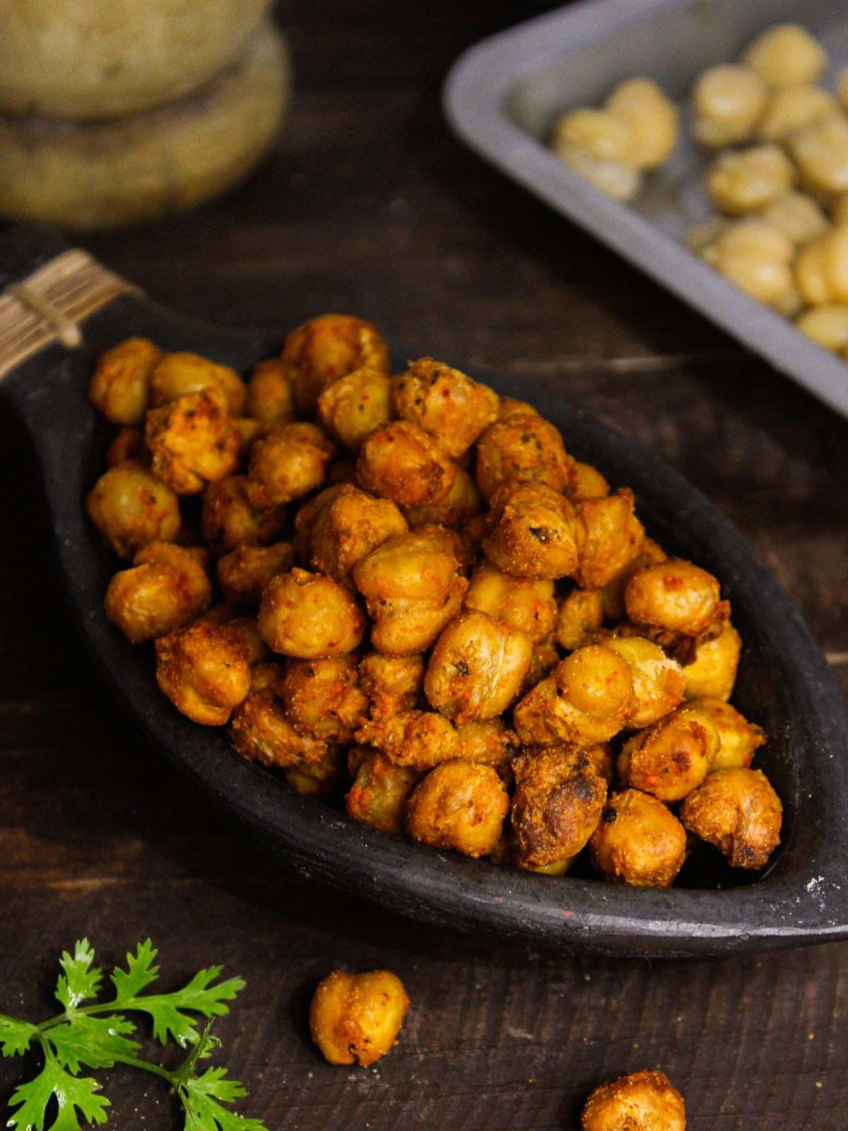 Healthy Air Fryer Crunchy Spicy Chickpeas