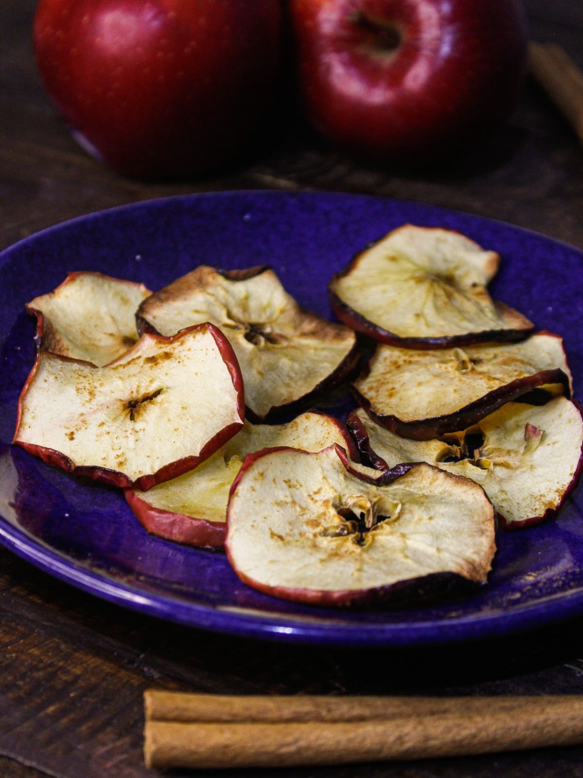 Side view image of Air Fried Apple Chips