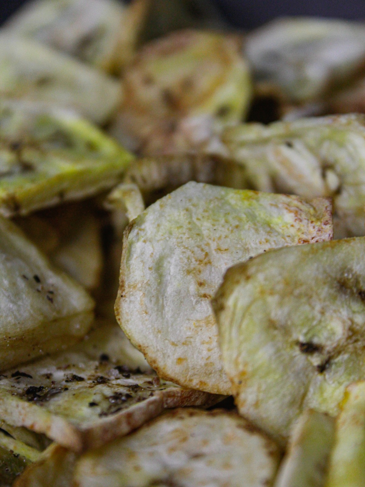 Clear pic of Crispy Air Fryer Banana Chips