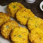 Dal Vada with Green Chutney Indian Chickpea Fritters PIN (1)