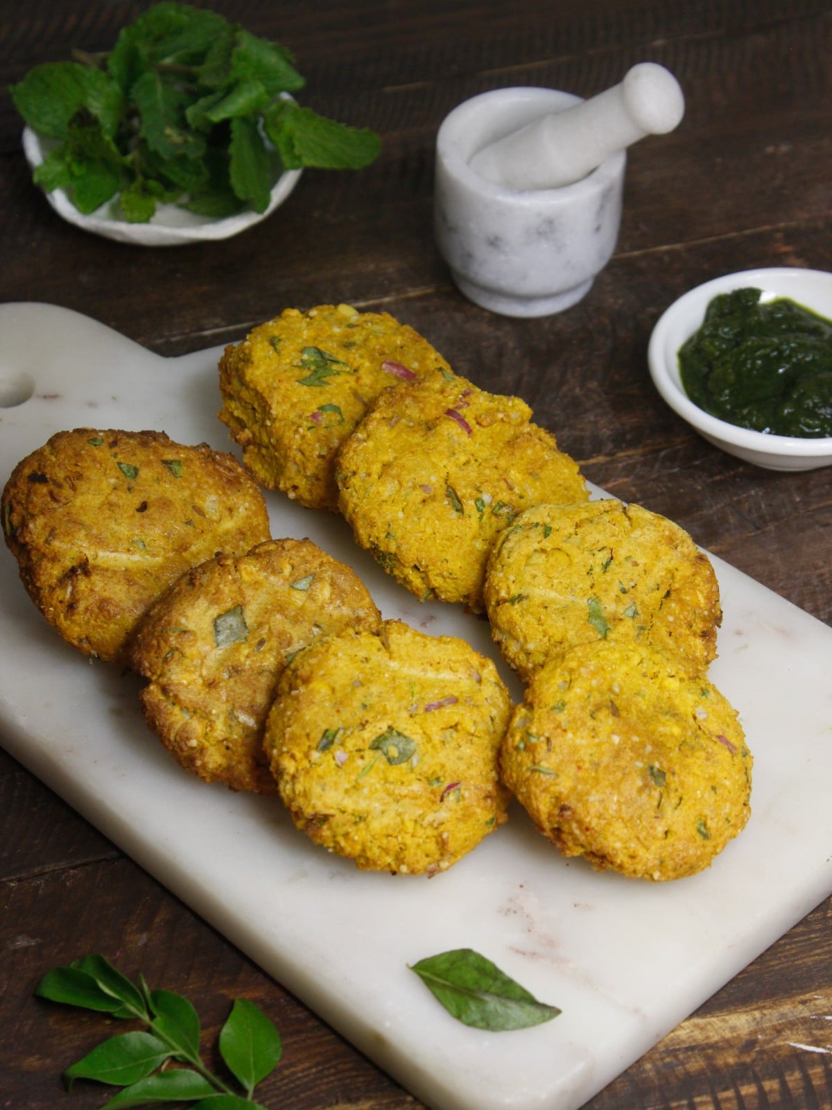 Serve Dal Vada with Green Chutney and enjoy