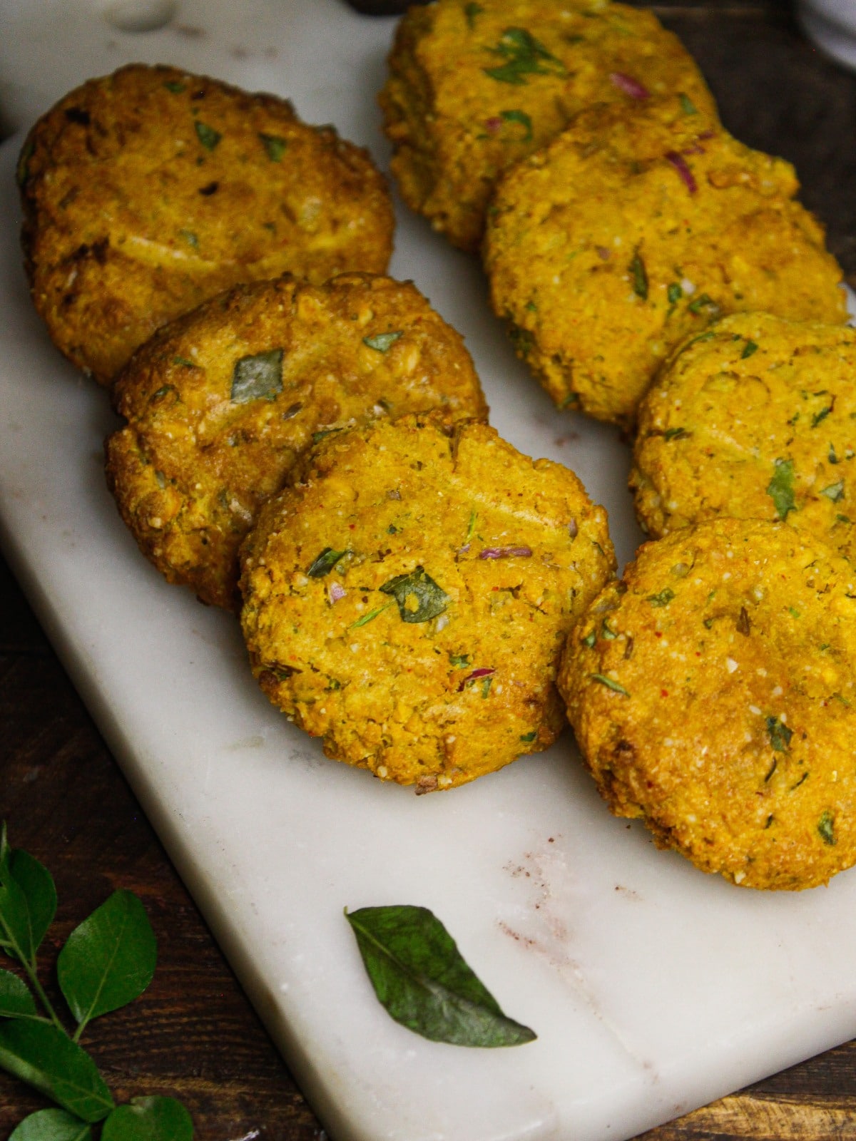 Dal Vada with Green Chutney served on a plater