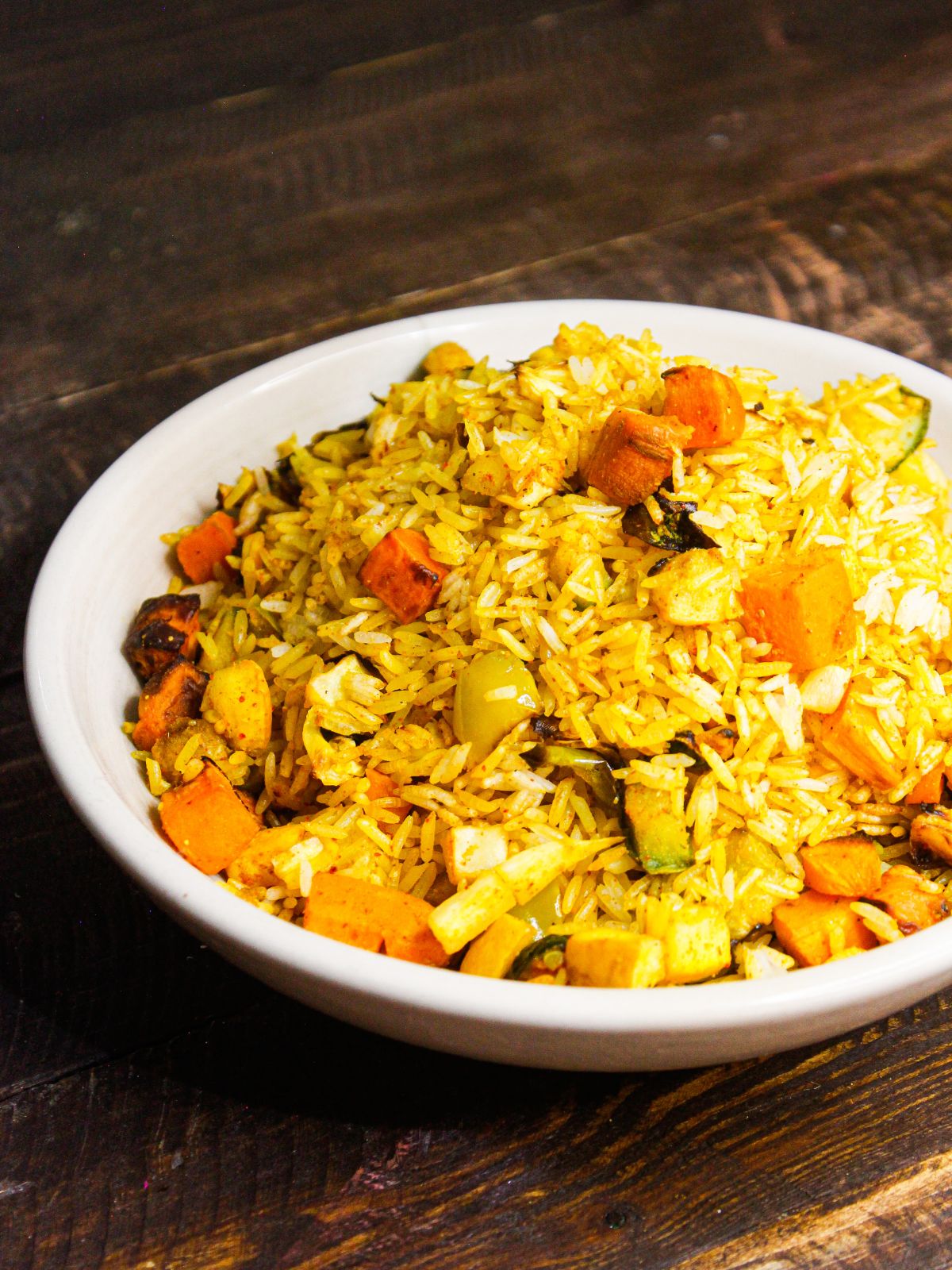 Serve hot yummy Vegetable Fried Rice
