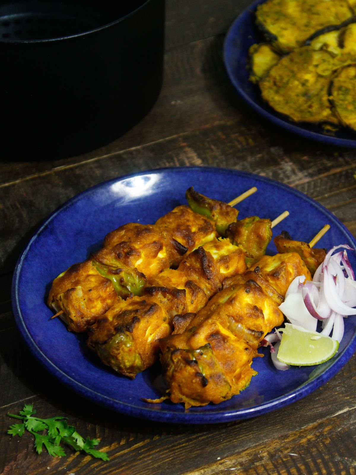 Yummy Spicy Cottage Cheese Bites with onions and lemon