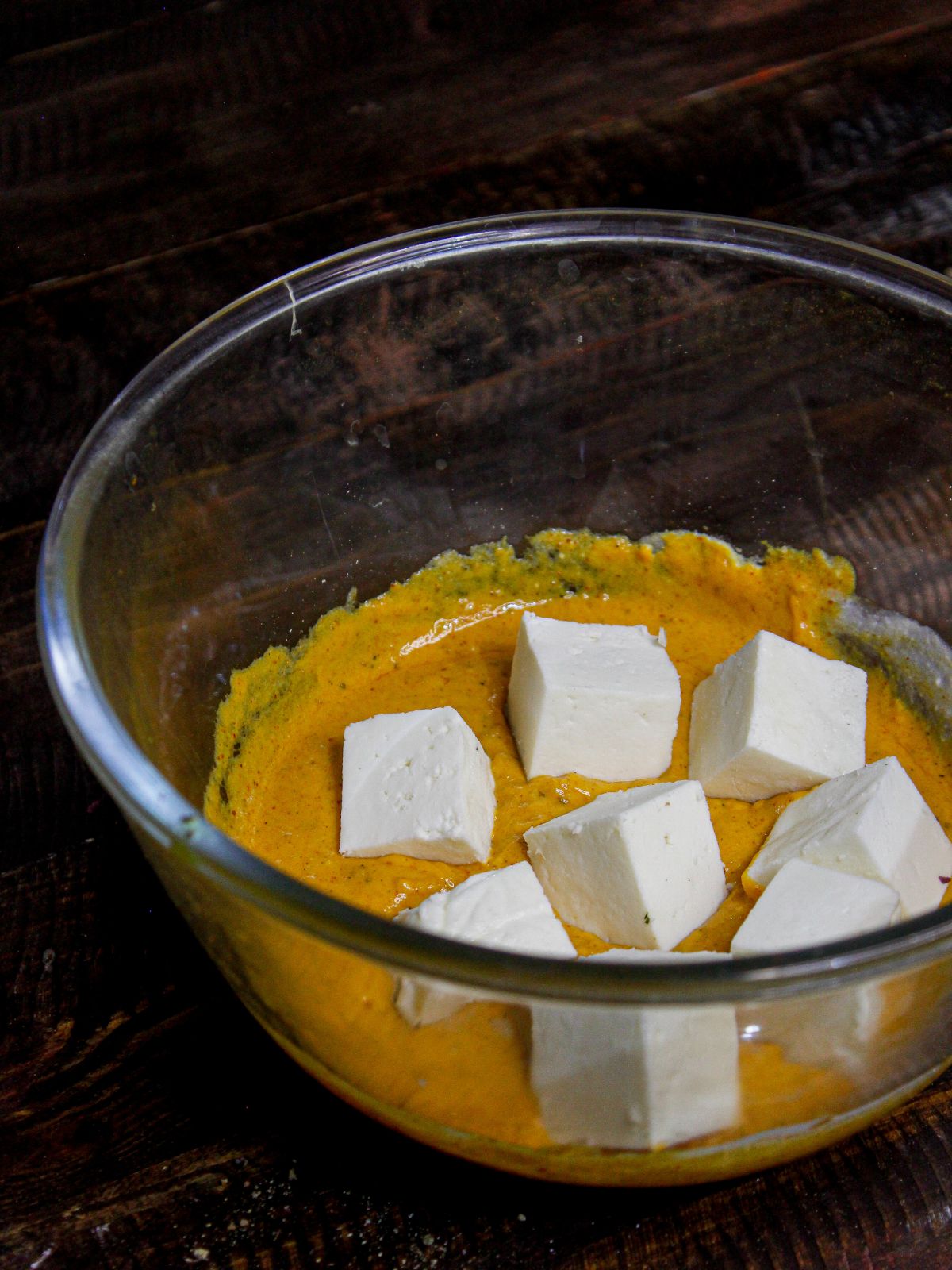 Add cottage cheese cubes into the mixture