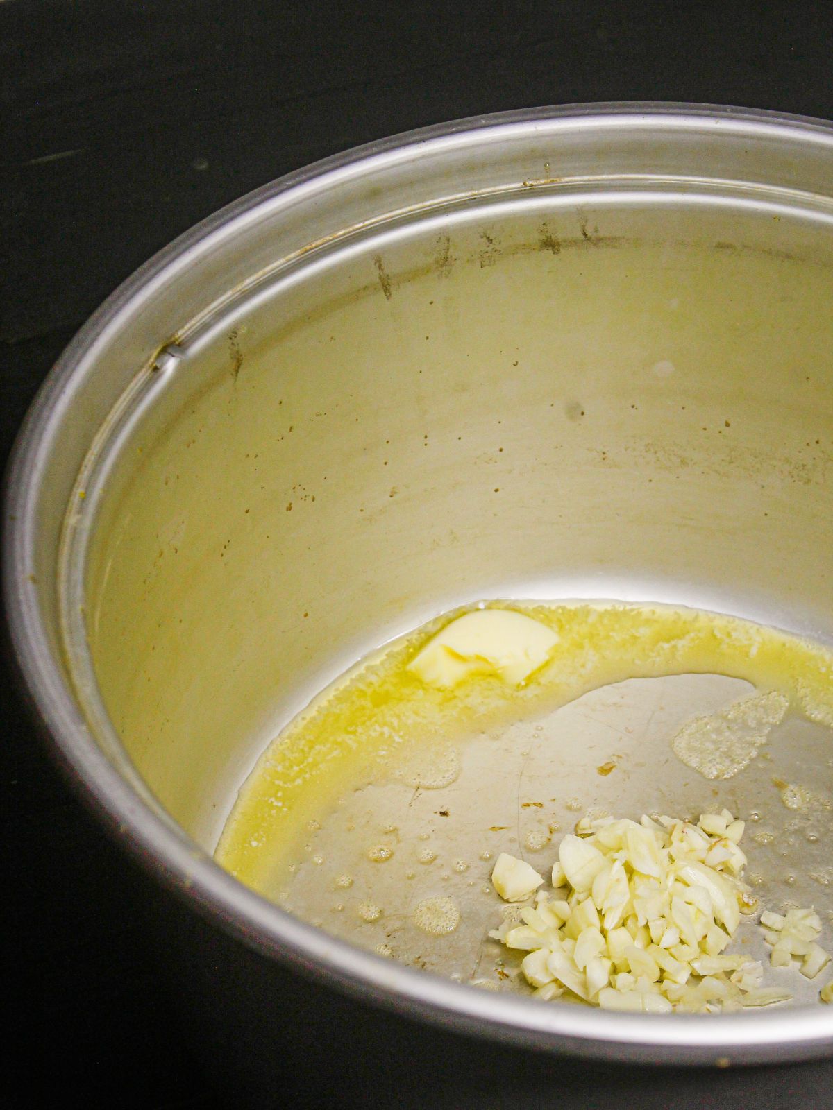 Add chopped garlic to it 