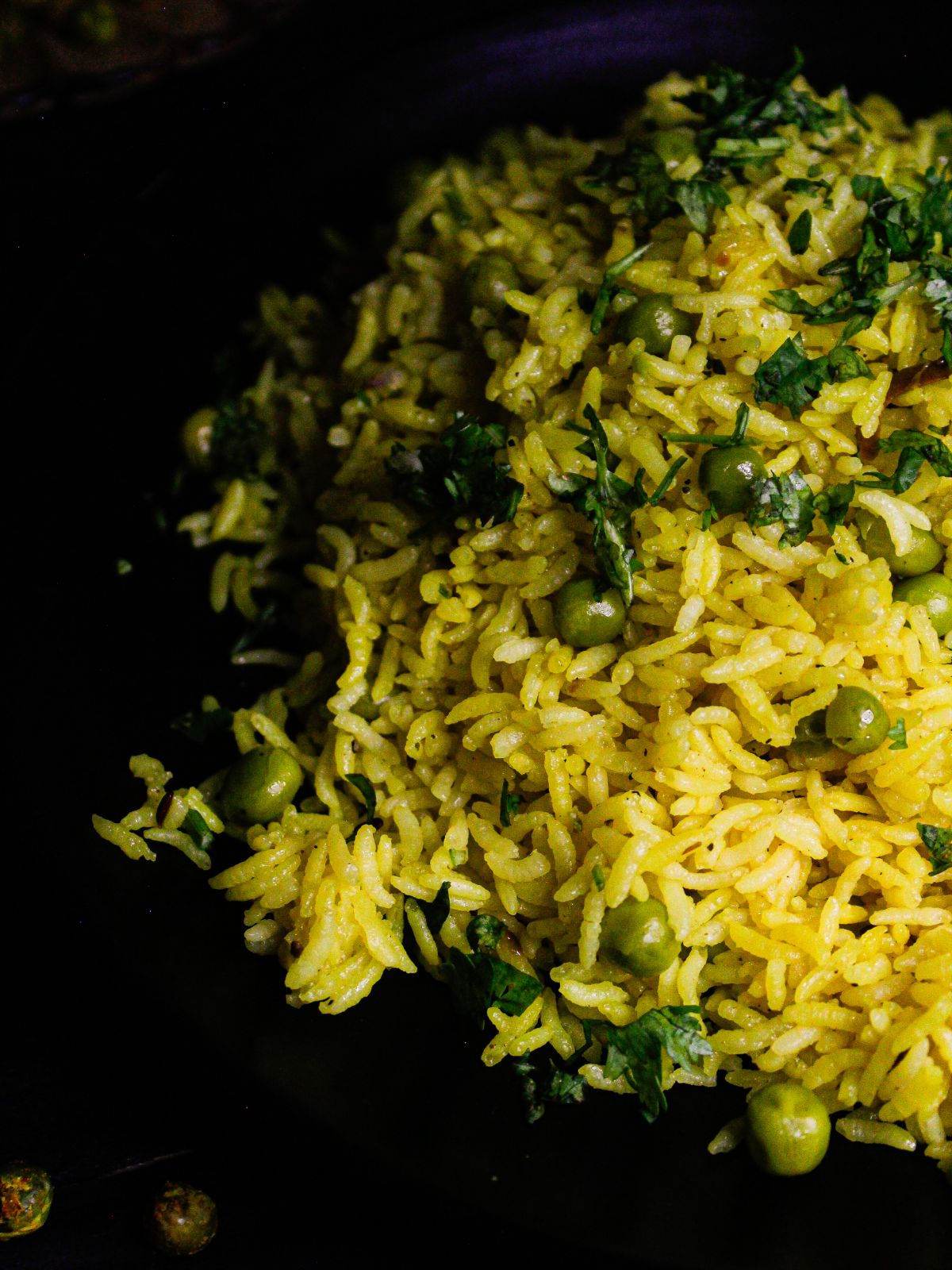 Top view image of Instant Pot Peas Pulao