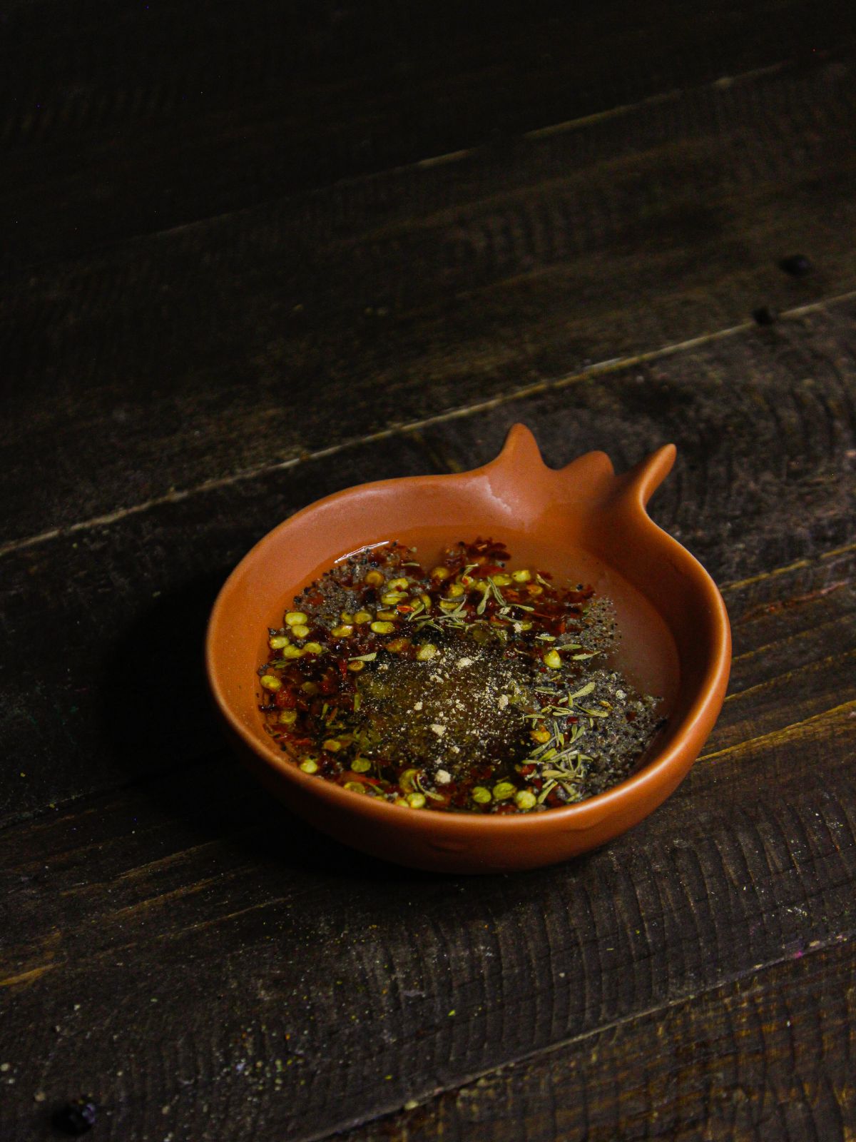 Add all the powdered spices with olive oil in small bowl  