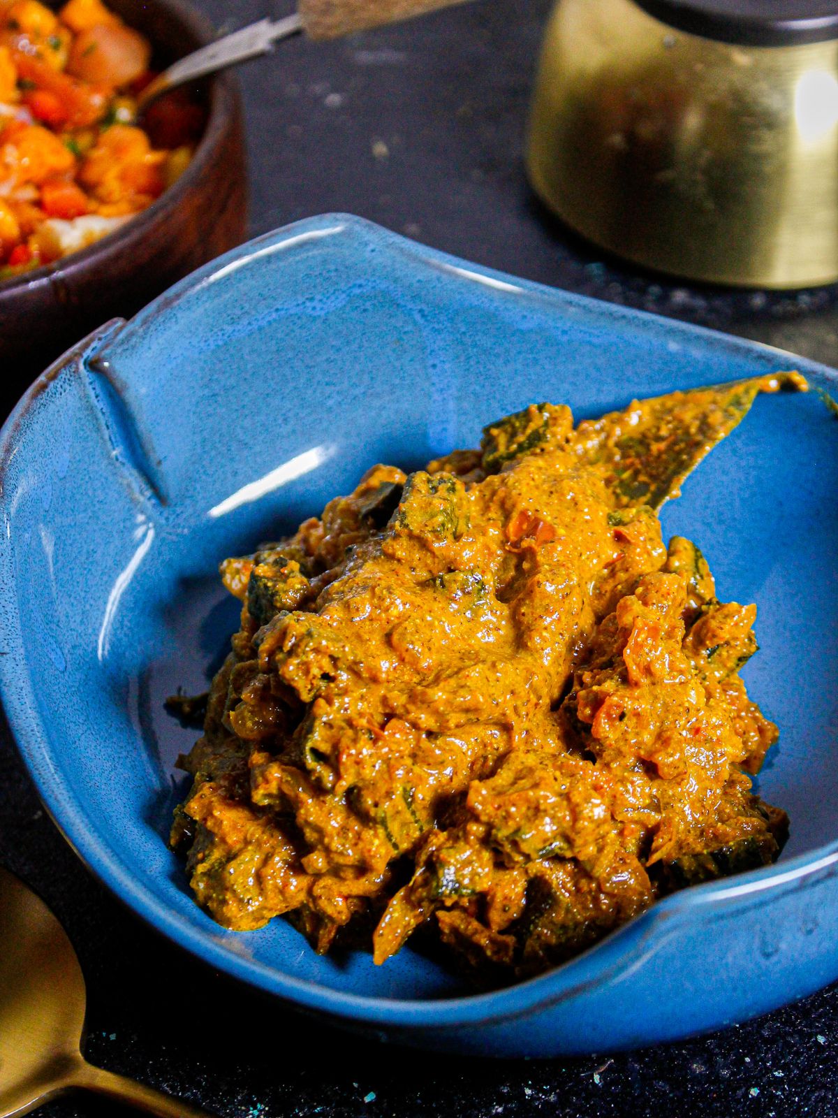 Yummy Bengali Shorshe Bhindi ready to enjoy with rotis 