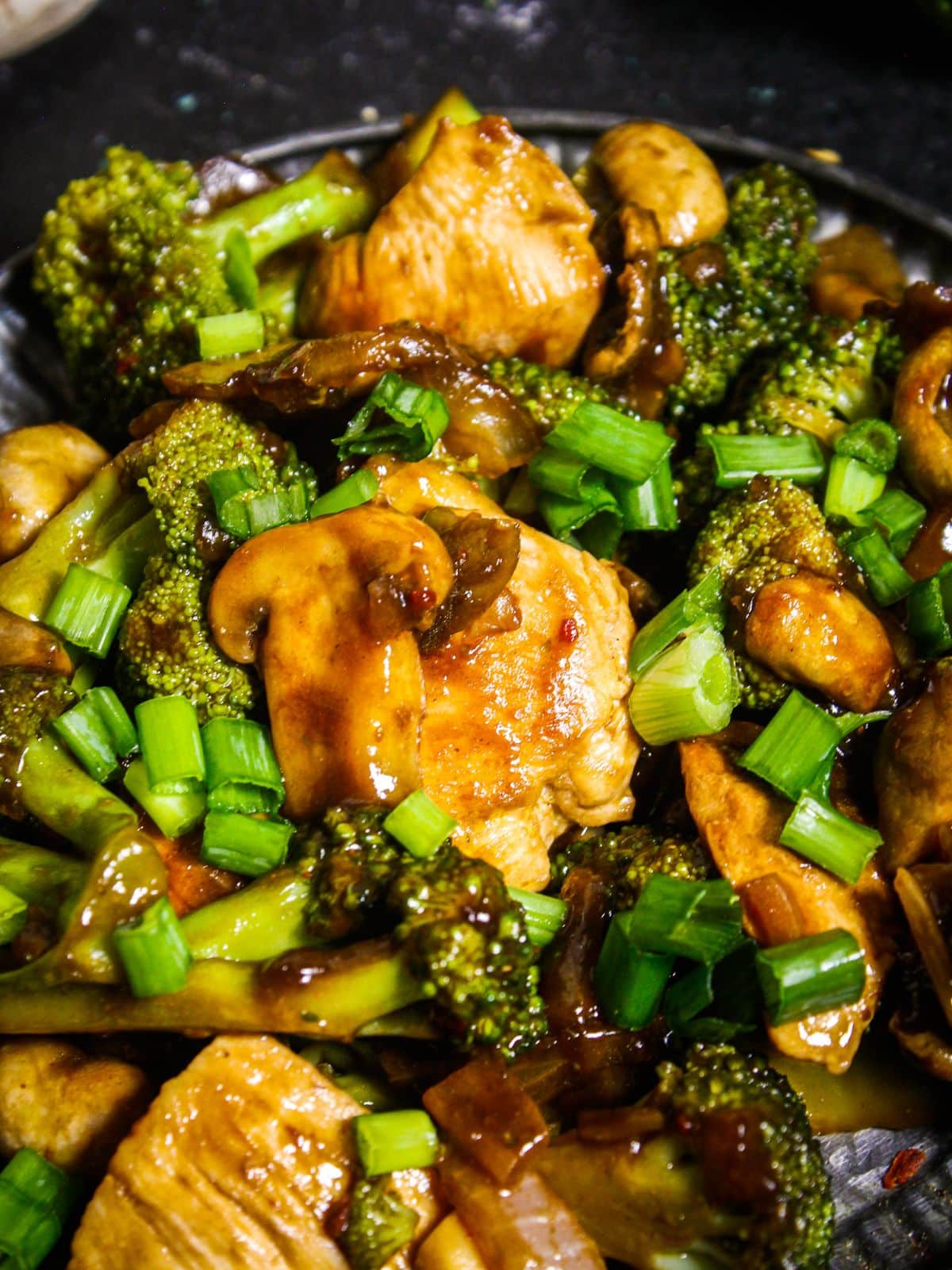 Super zoom in image of Chicken Broccoli Stir Fry