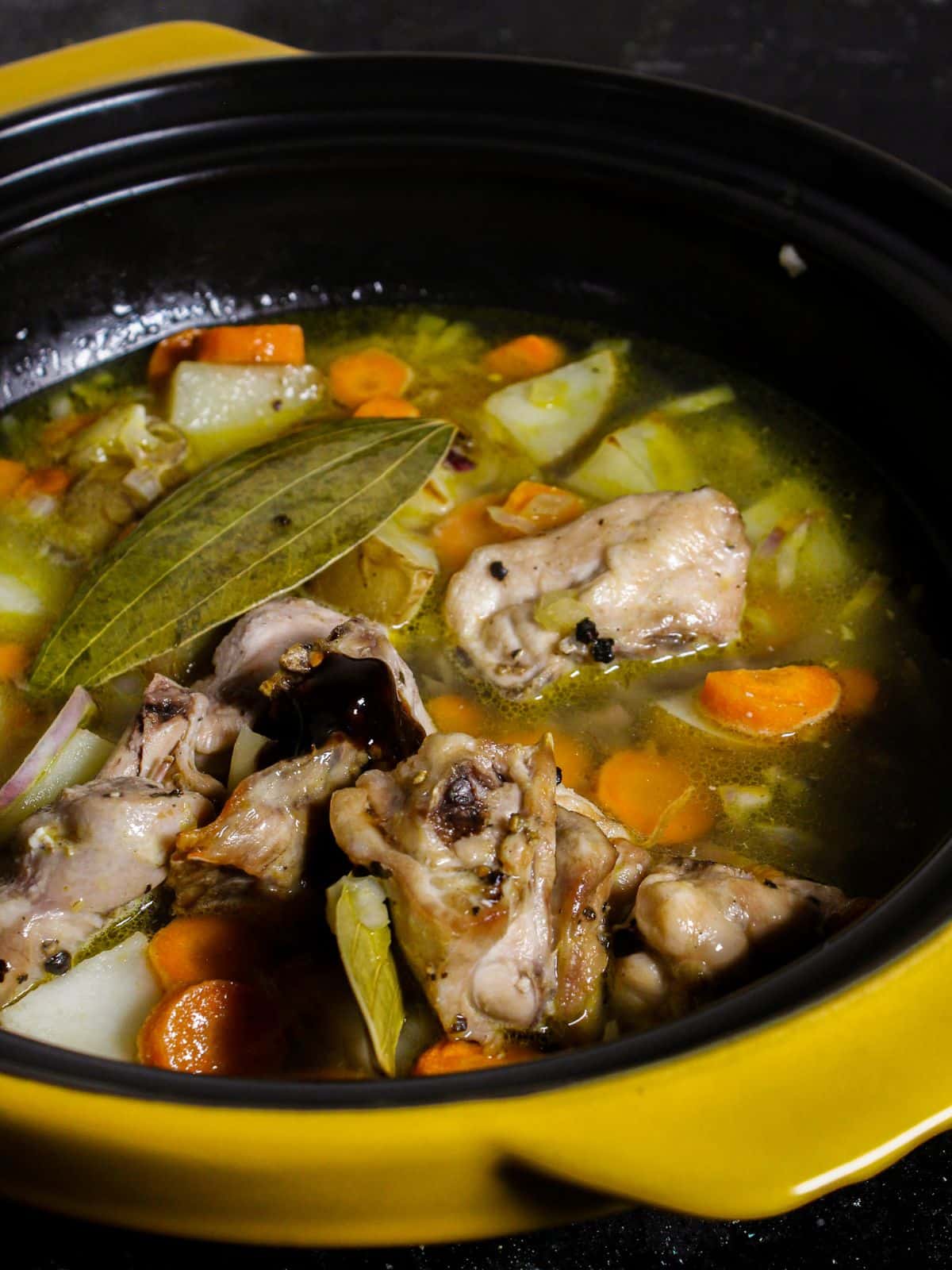 Add soya sauce, worcestershire sauce, and the calamansi juice into the pan and cook well