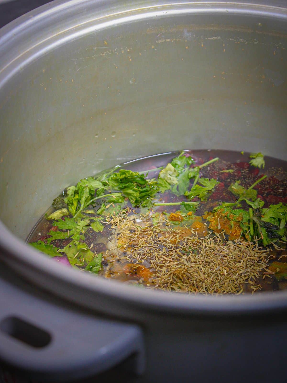 Add other spices to the pot 