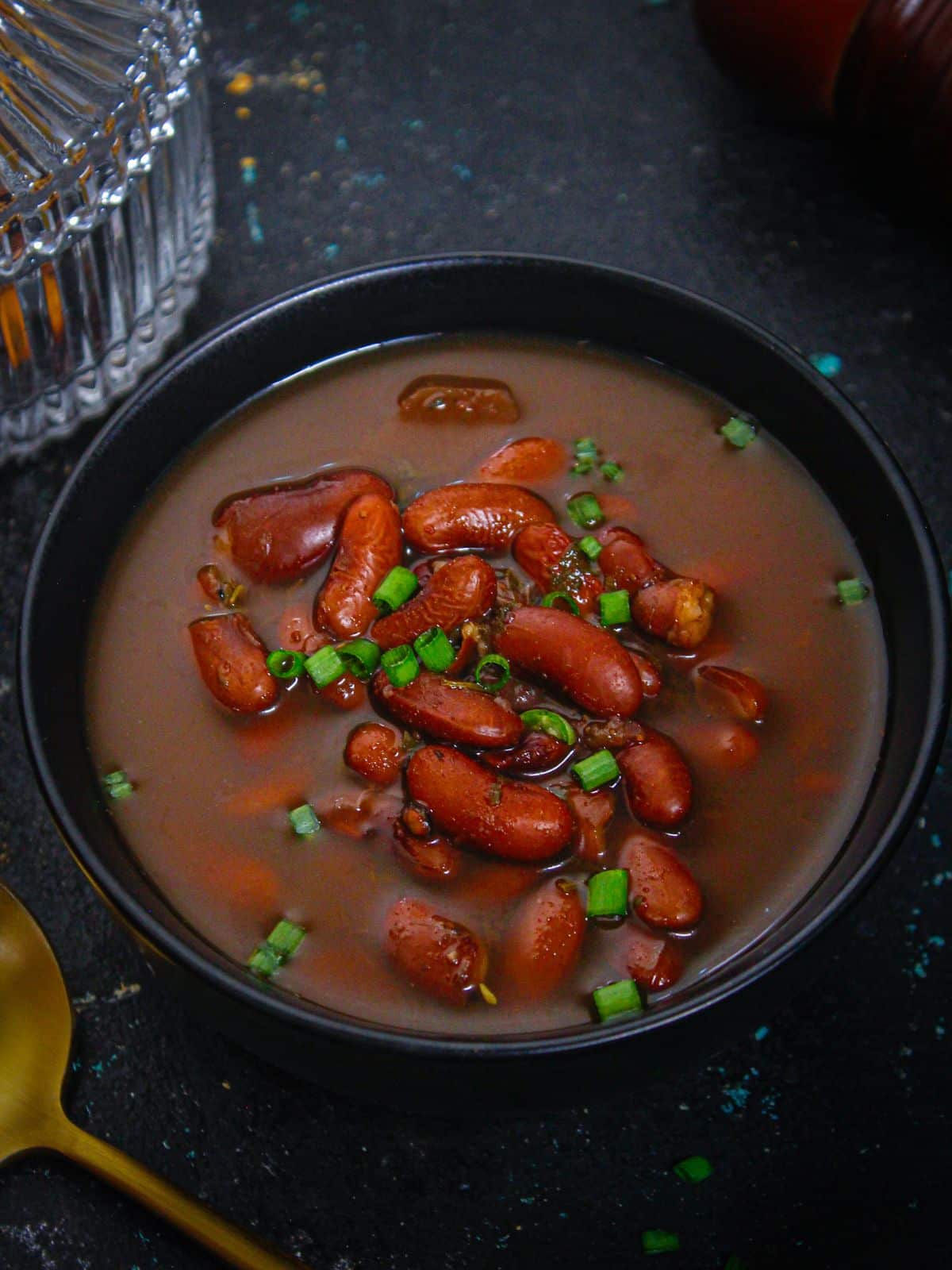 Top view of Instant Pot Mexican Beans Soup