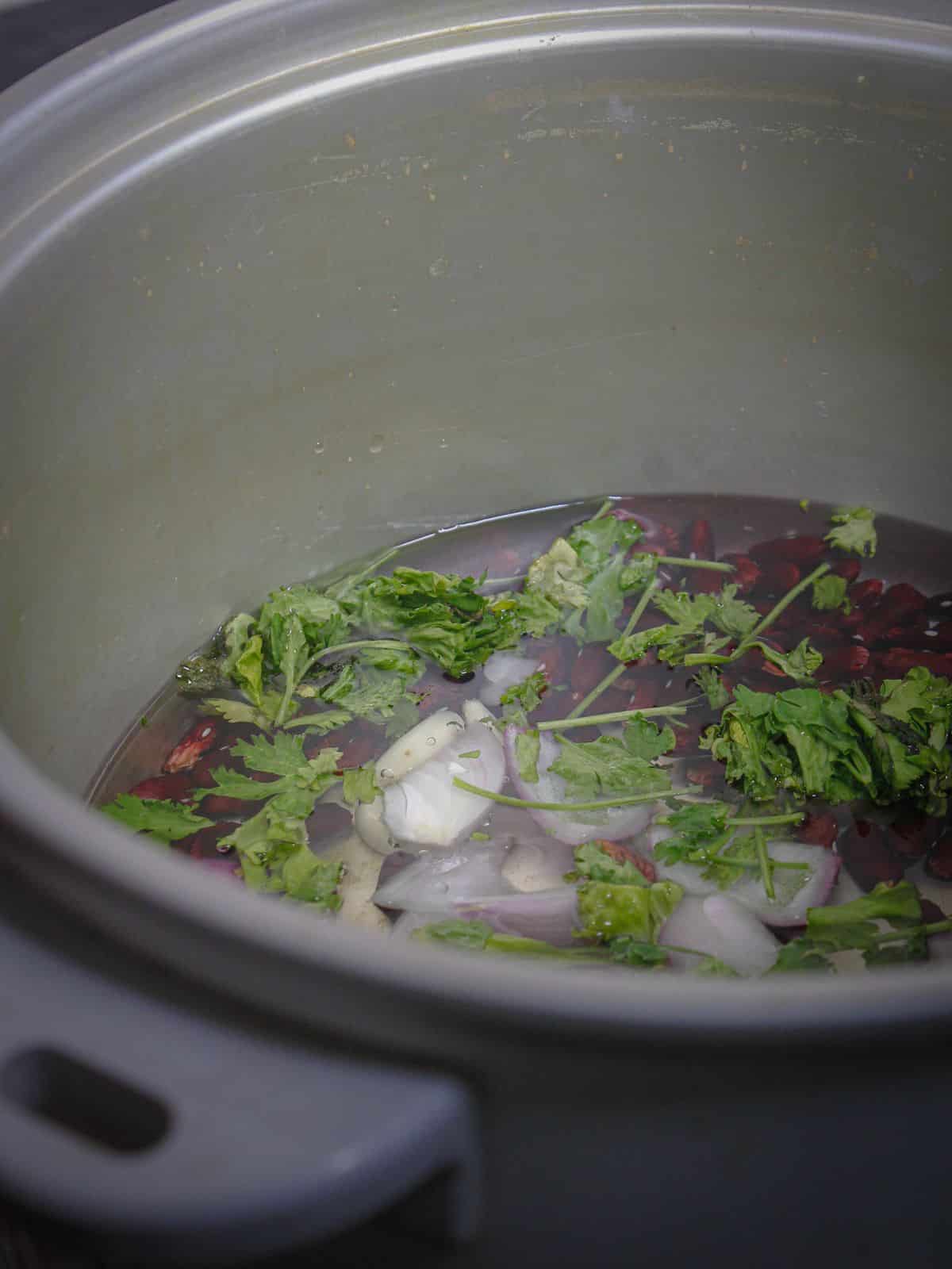 Add water to the pot 