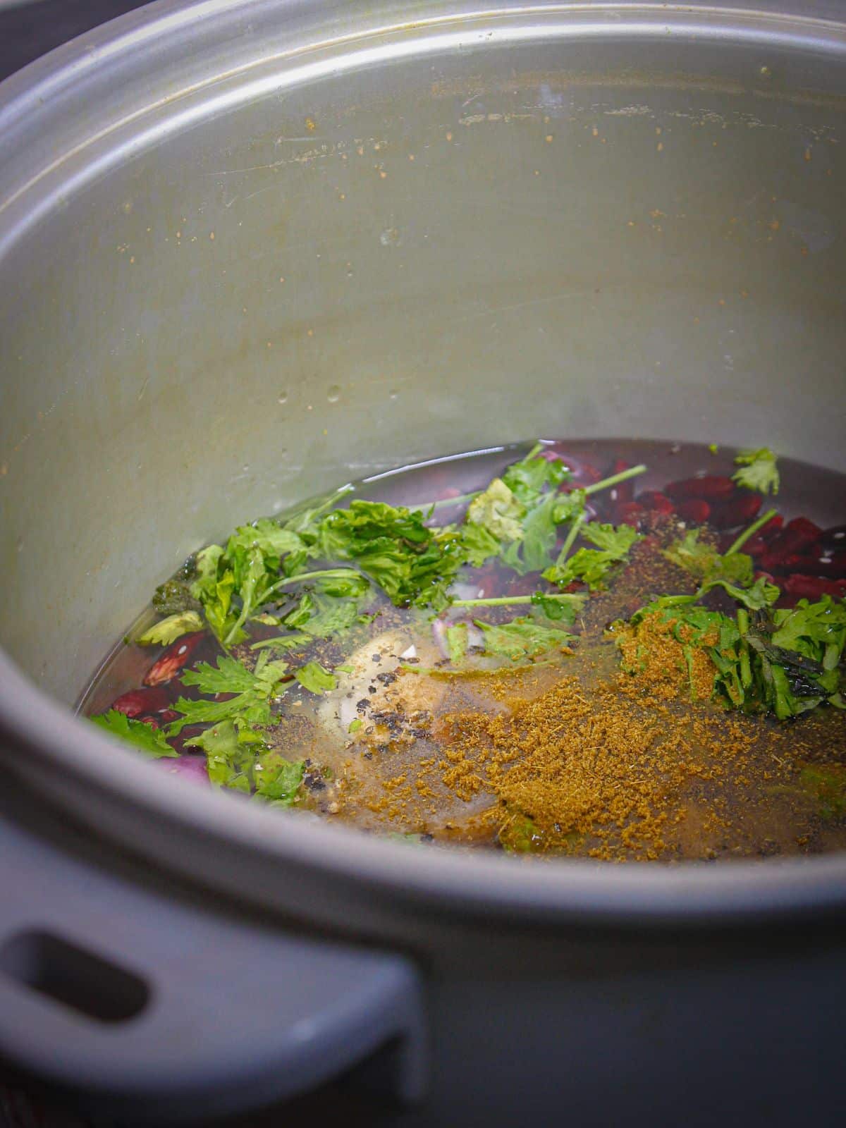 Add chicken bouillon to the pot