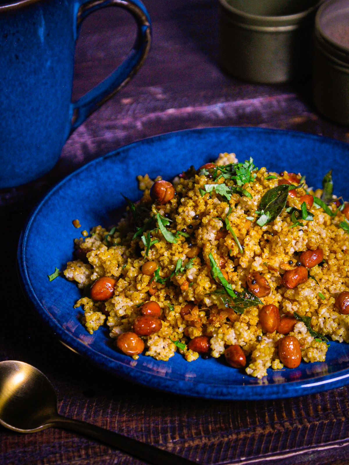 Yummy Lemony Foxtail Millet Salad ready to enjoy 