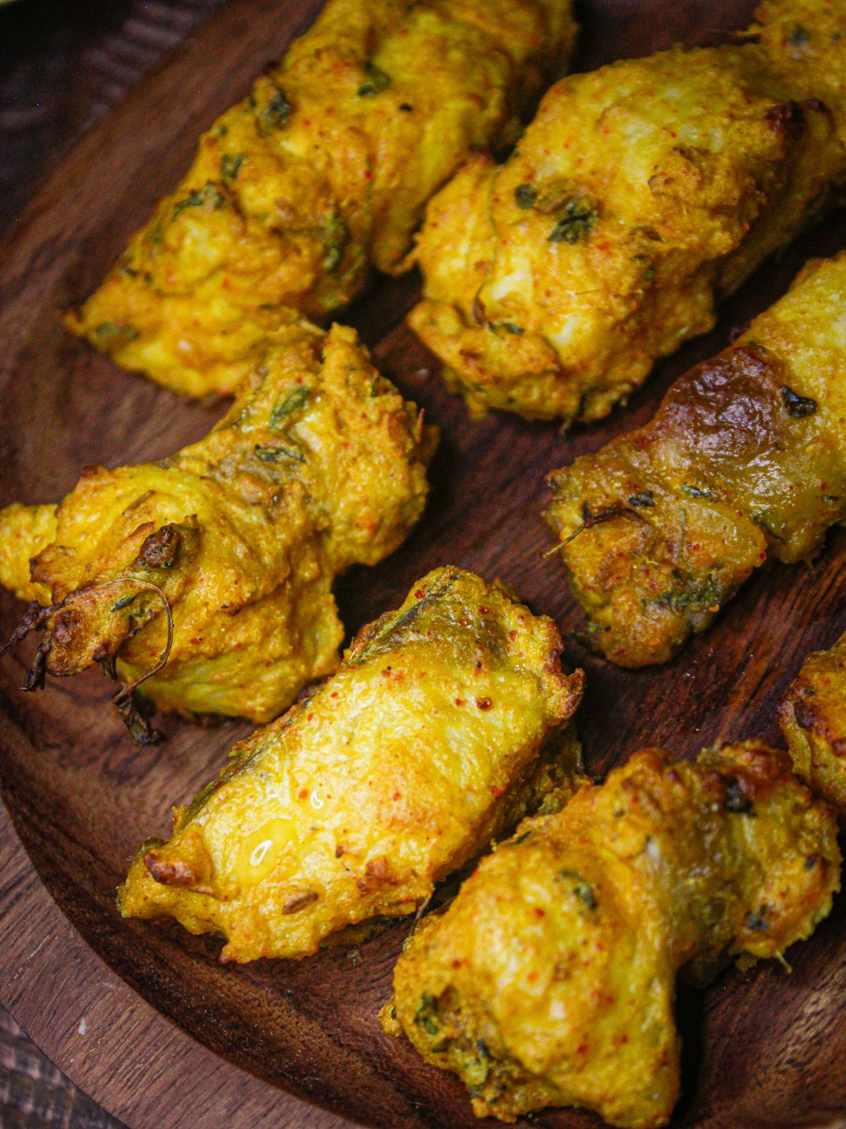 Yummy Air Fried Amritsari Fish with Onion Salad