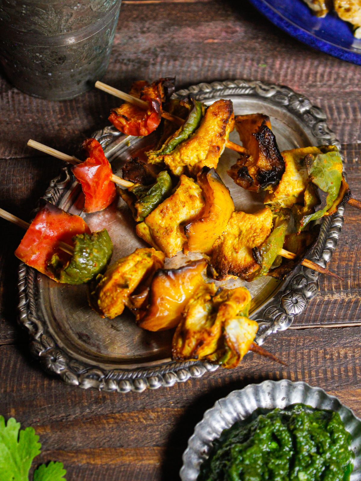 Delicious and yummy Air Fried Spicy Chicken Kebabs