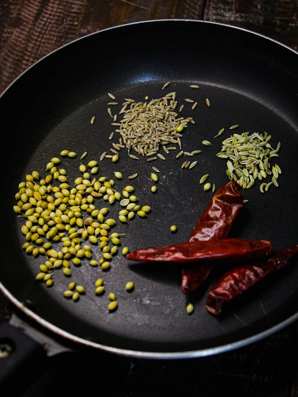 Dry roast all the spices in a pan 