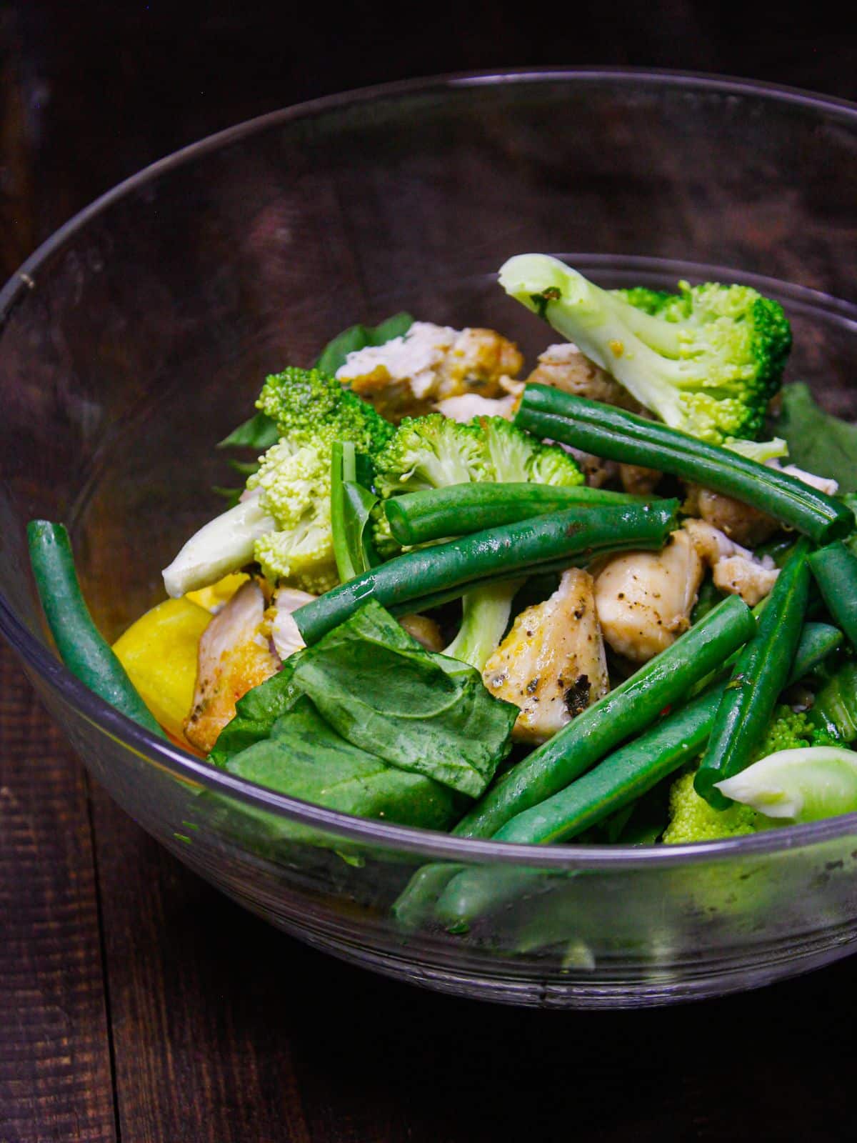 Add haricot beans into the bowl 