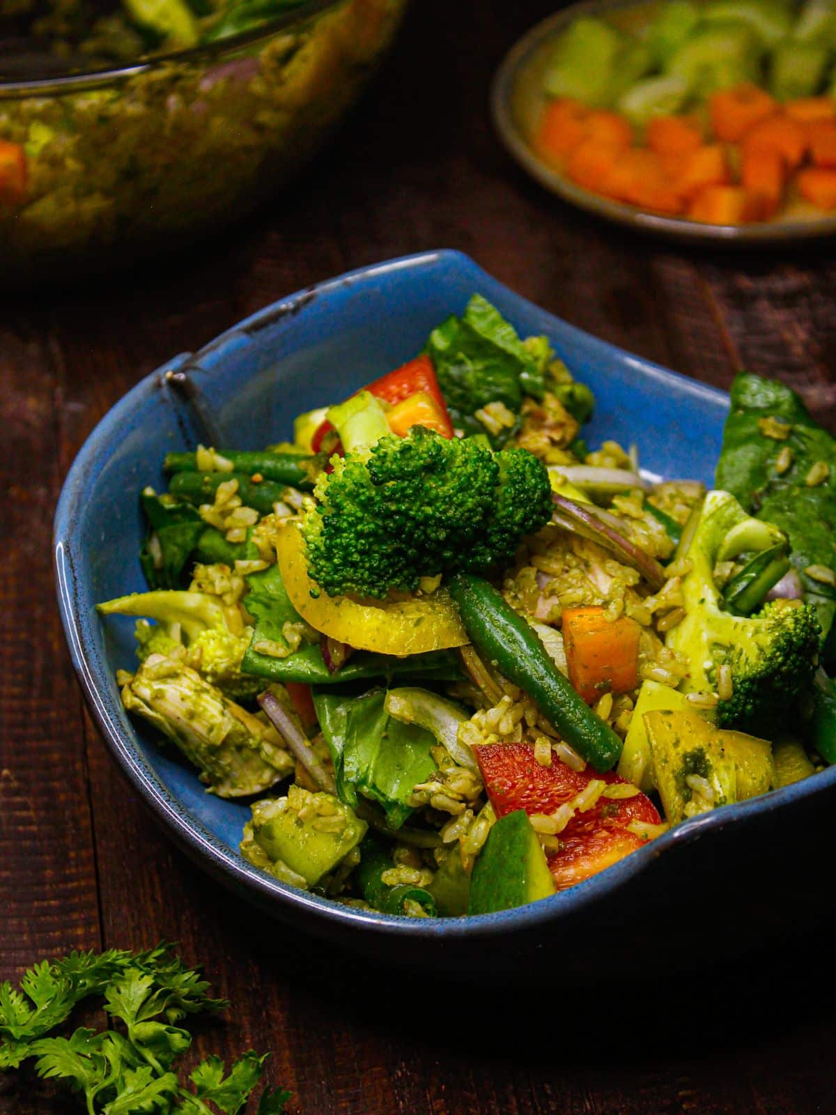 Yummy and delicious Indian Style Brown Rice Salad