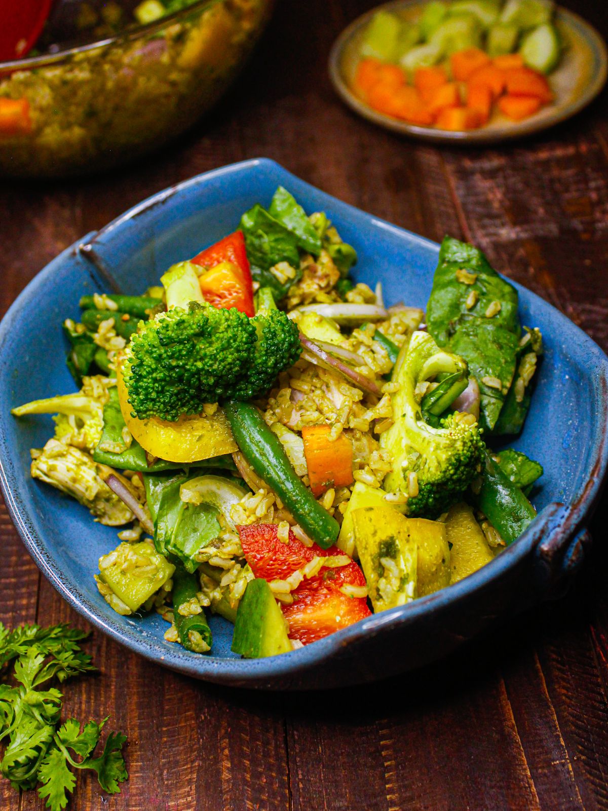 Spicy Indian Style Brown Rice Salad