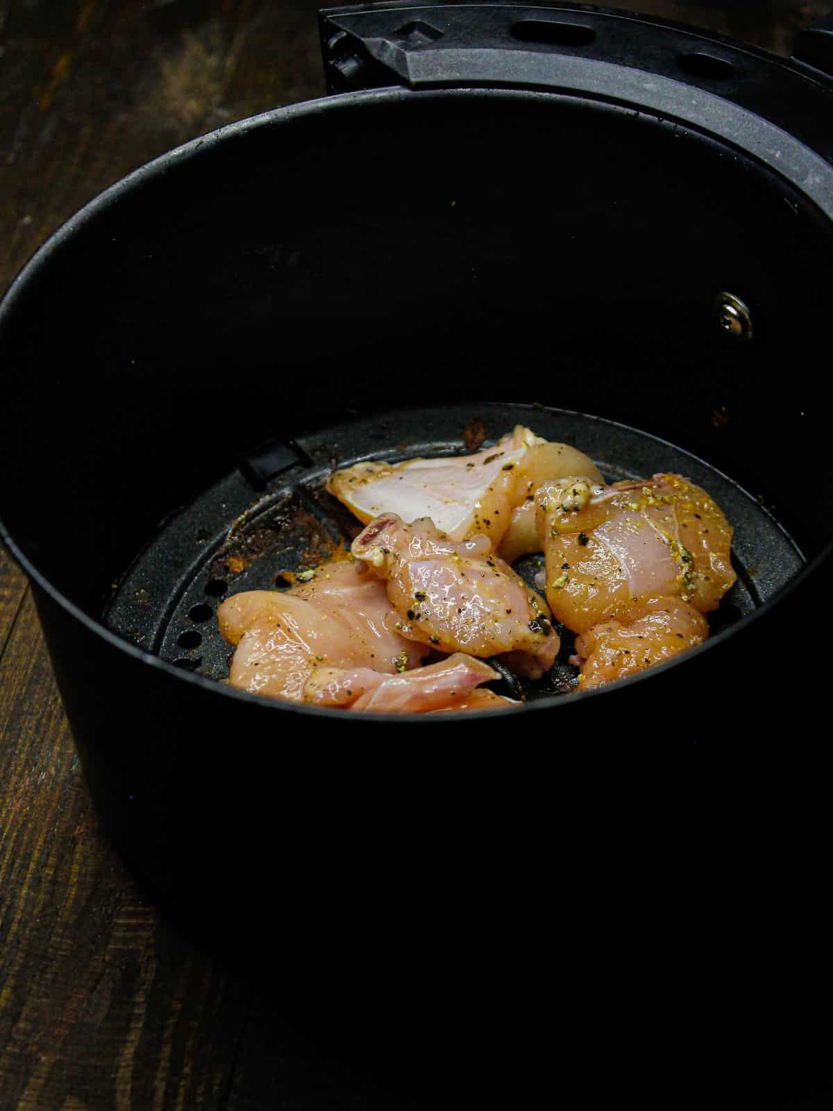 Air fry marinated chicken into air fryer and keep it aside  