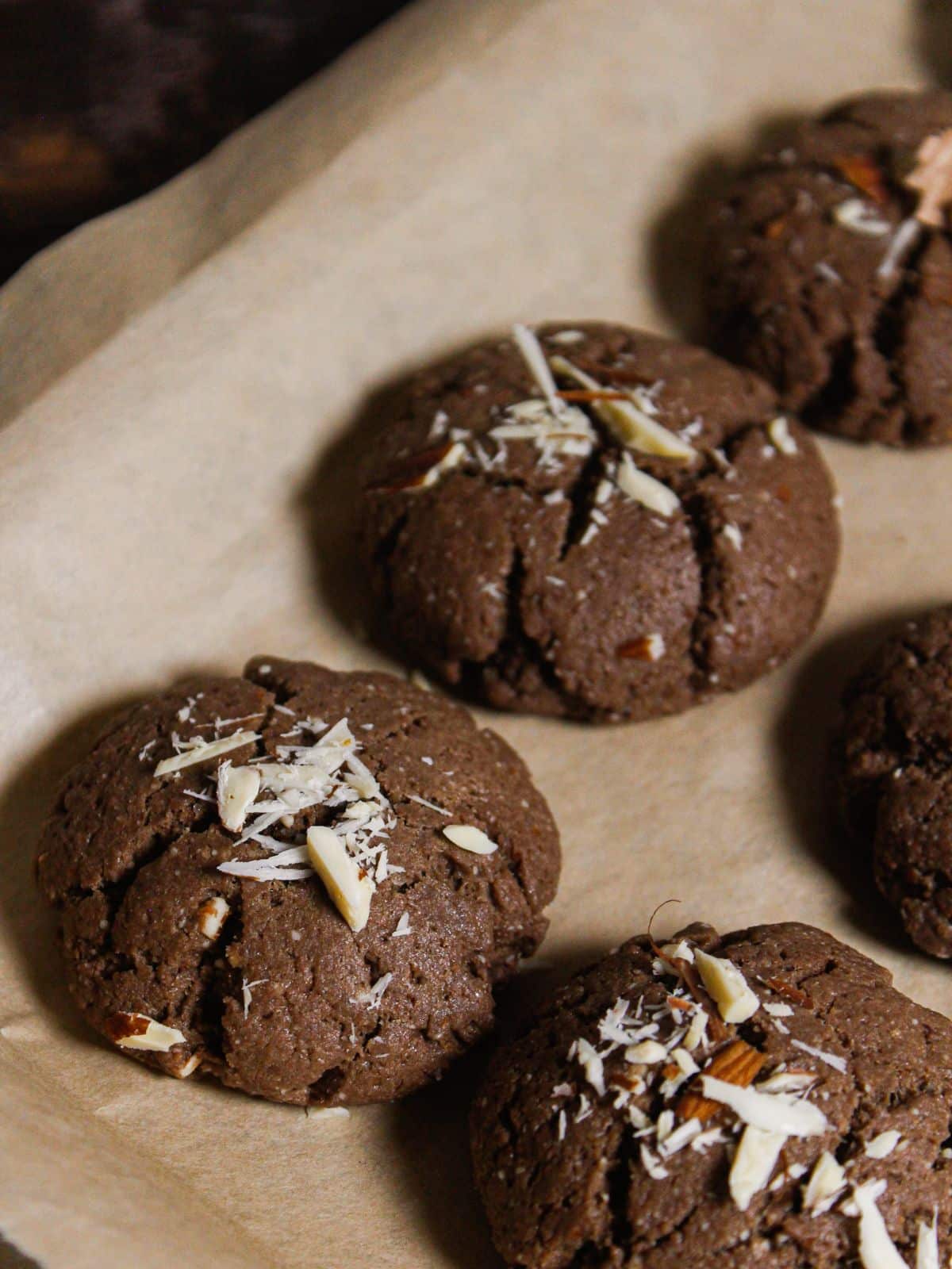 Enjoy Almond Chocolate Cookies with tea or coffee