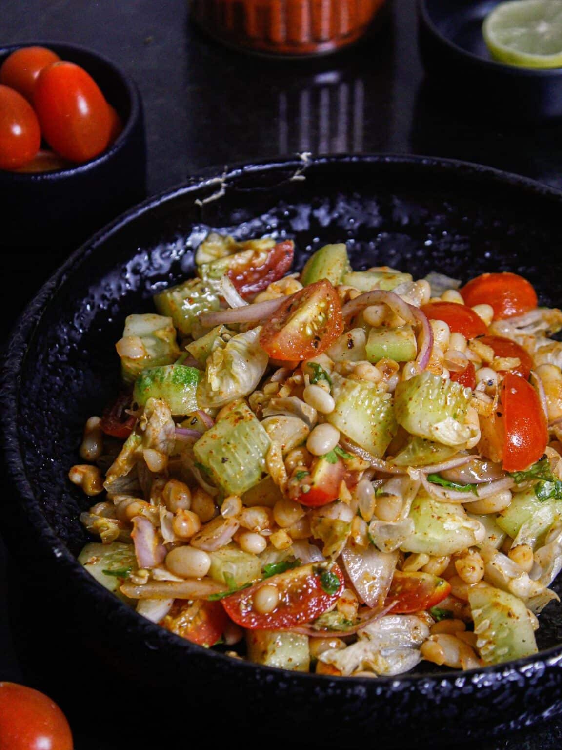 Boiled Soyabean Salad My Dainty Soul Curry