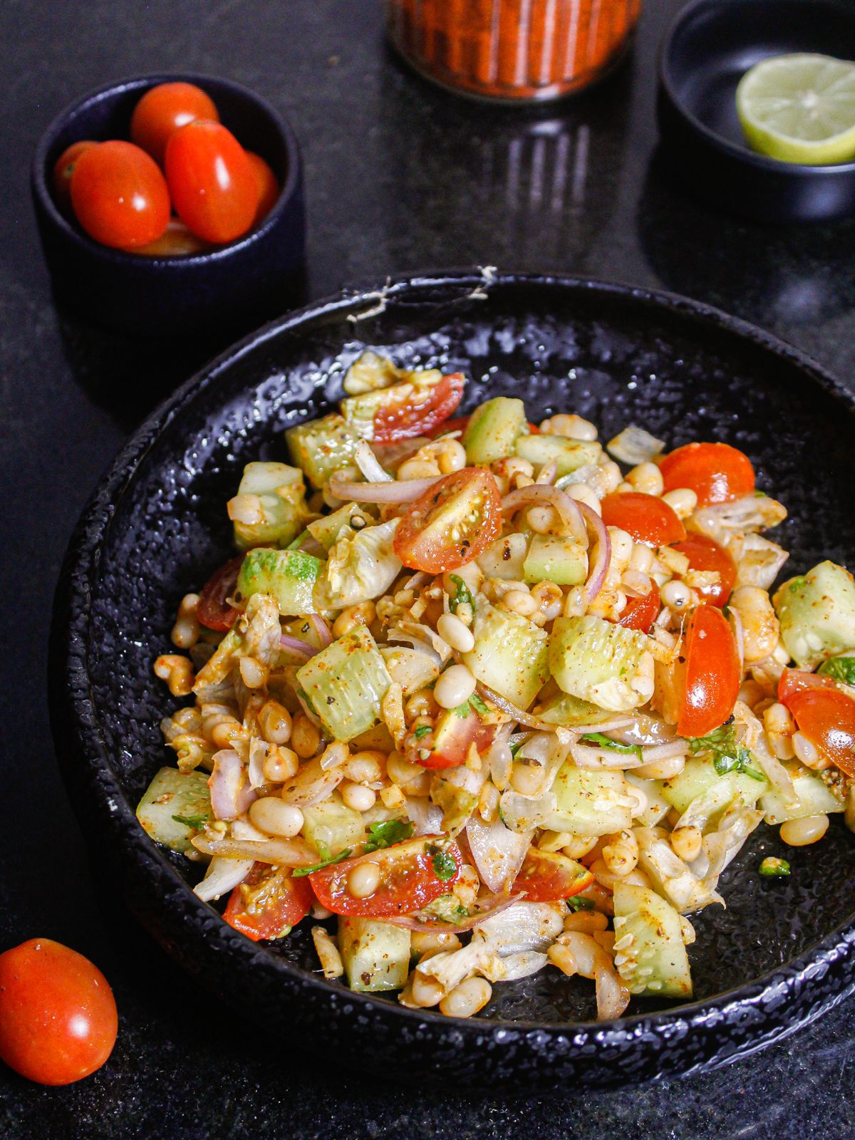 Super delicious and healhty Boiled Soyabean Salad