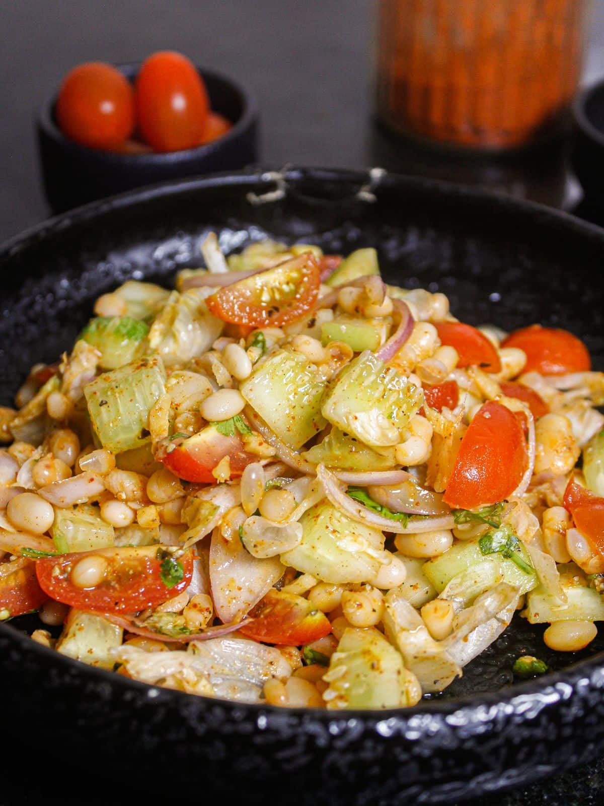 Yummy Boiled Soyabean Salad