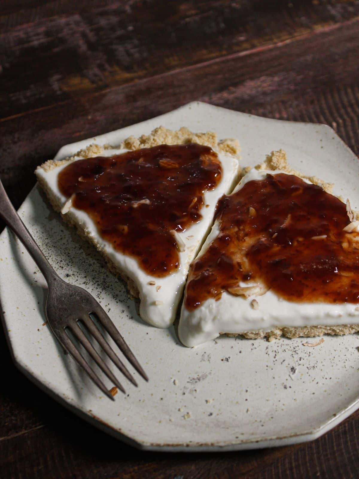 Top it with strawberry compote and enjoy No Bake strawberry Cheesecake