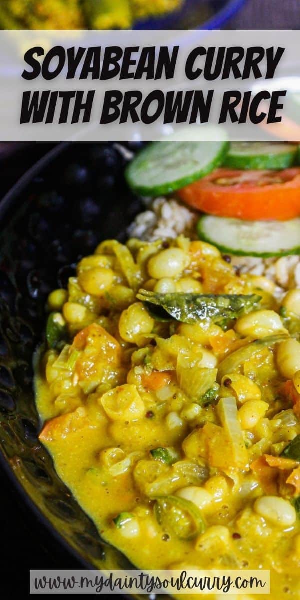 Soyabean Curry with Brown Rice My Dainty Soul Curry