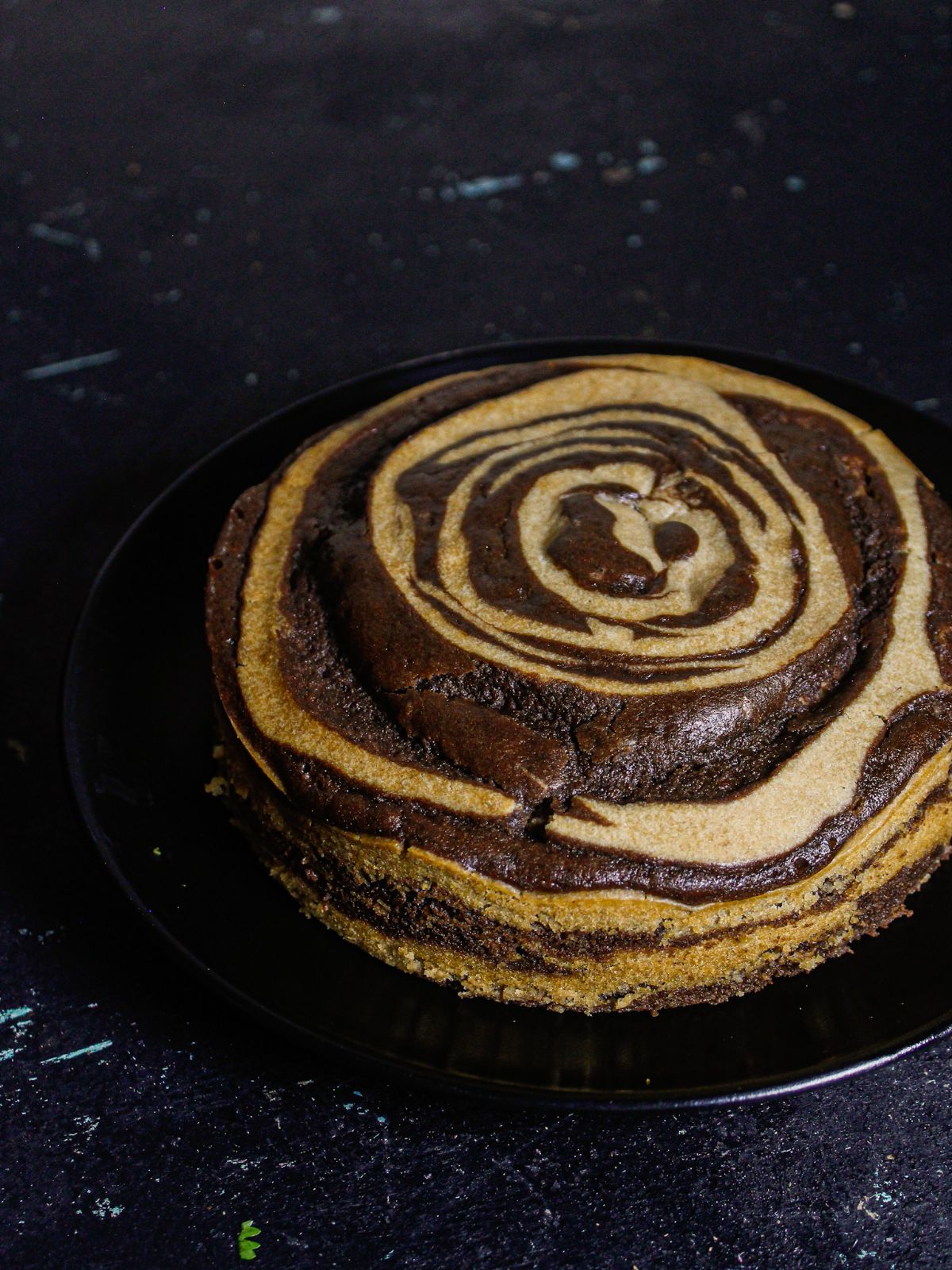 Transfer Healthy Marble Cake on a plate and enjoy 