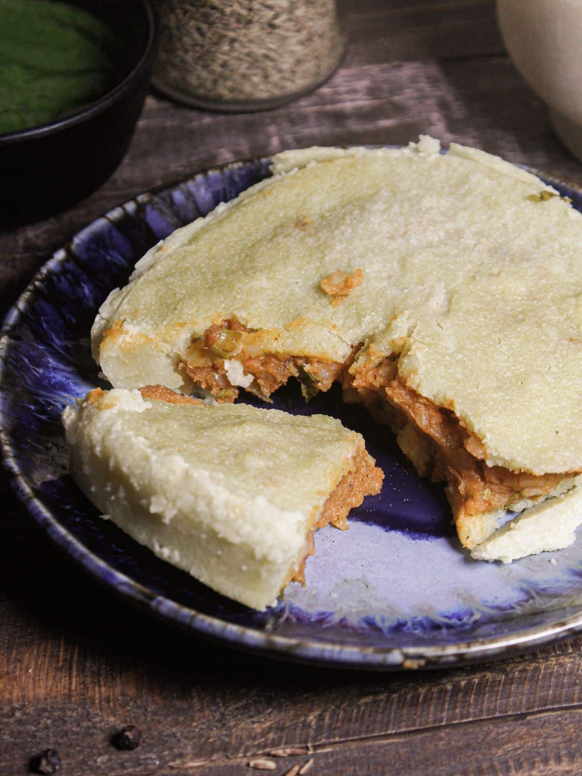 Delicious Steamed Spicy Potato Stuffed Semolina Cakes