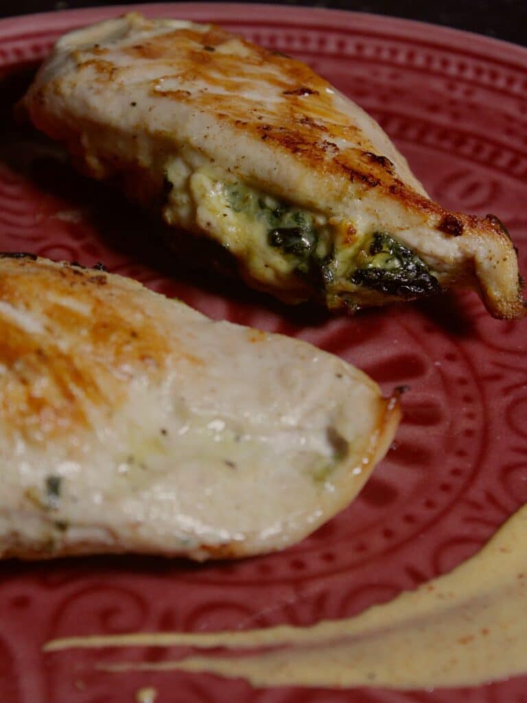 Air Fried Stuffed Chicken Breast with Spinach and Feta Cheese My Dainty Soul Curry