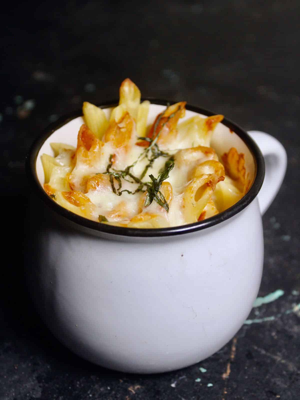 Yummy Baked Penne Pasta in a Cup
