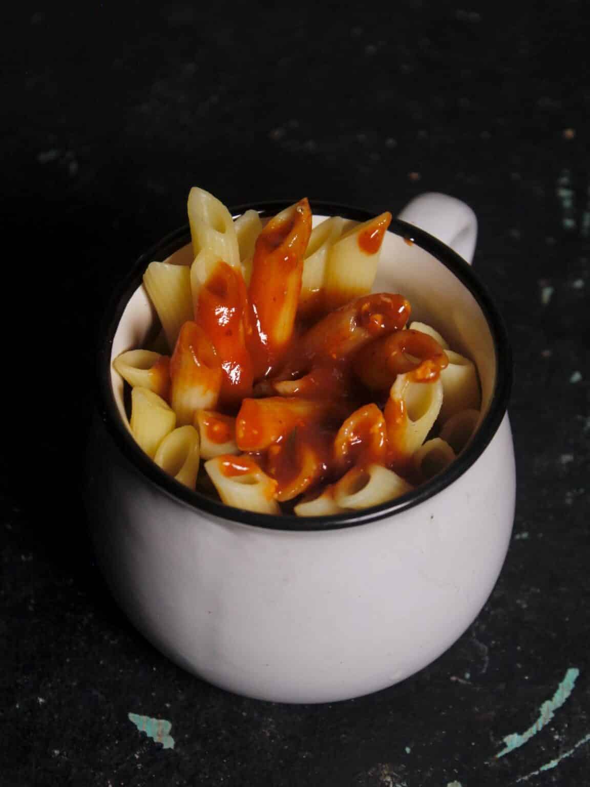 Baked Penne Pasta in a Cup My Dainty Soul Curry
