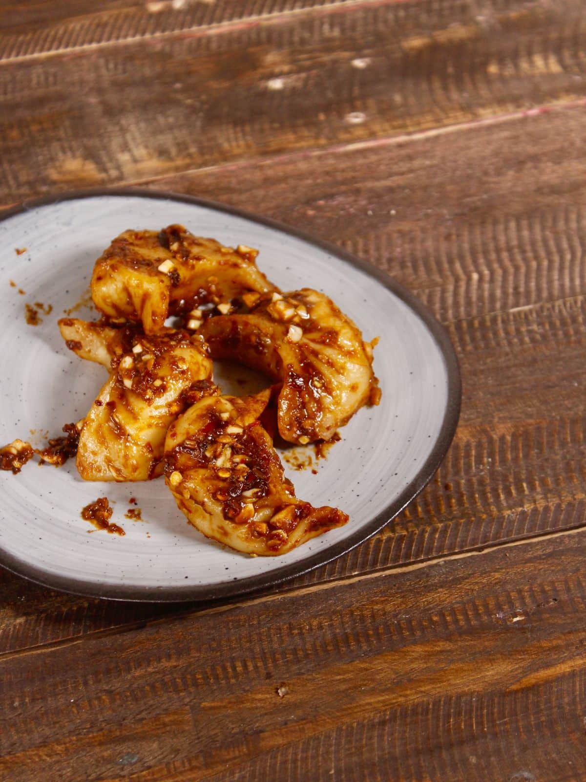 Ready to enjoy fried dumpling with spicy sauce