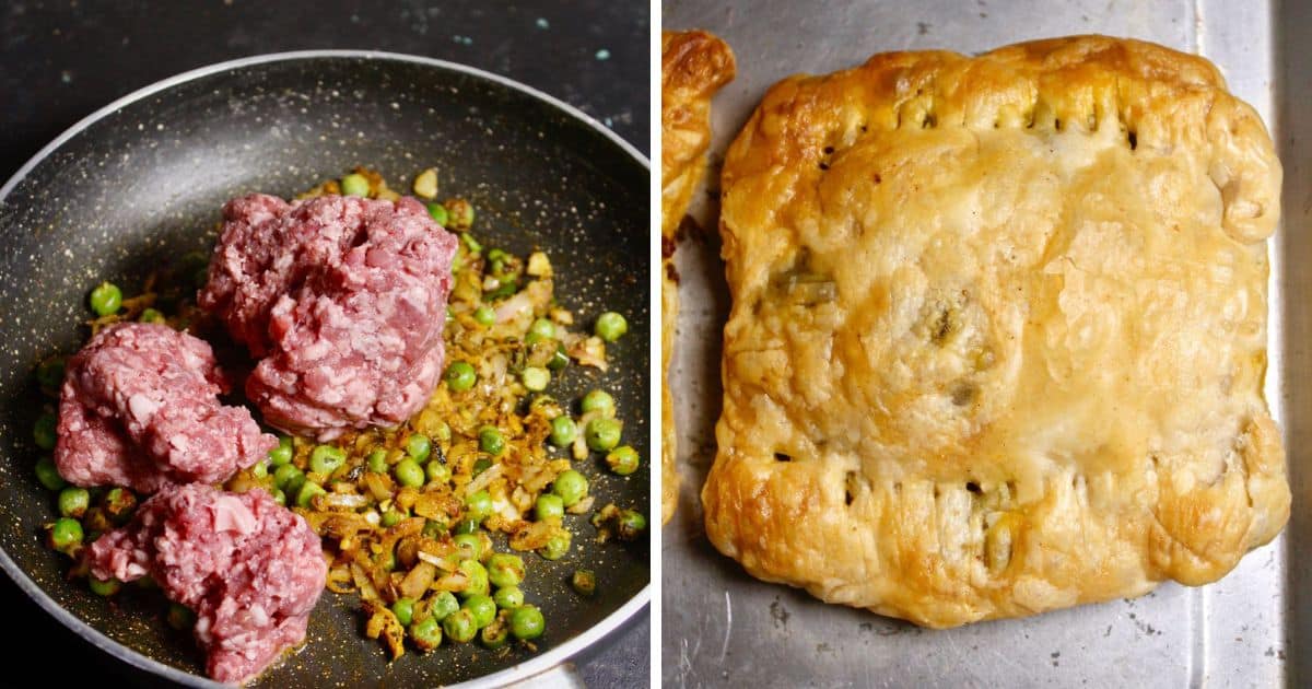 Minced Lamb Pastries with Spicy Mango Dressing - My Dainty Soul Curry