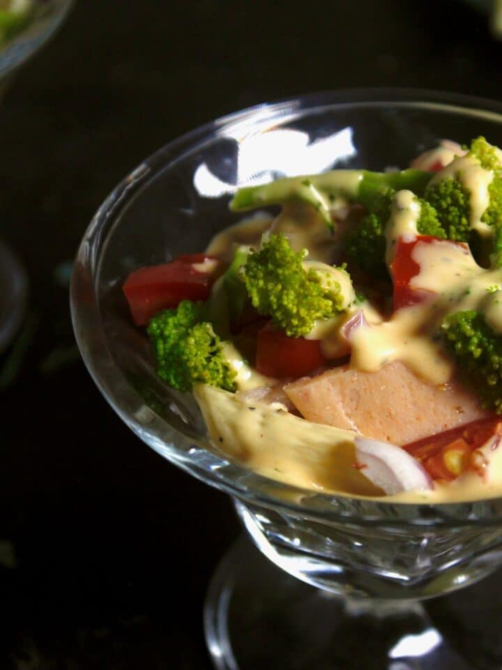 Layered Christmas Pasta Salad in Cups My Dainty Soul Curry