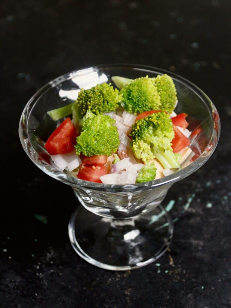 Layered Christmas Pasta Salad in Cups My Dainty Soul Curry