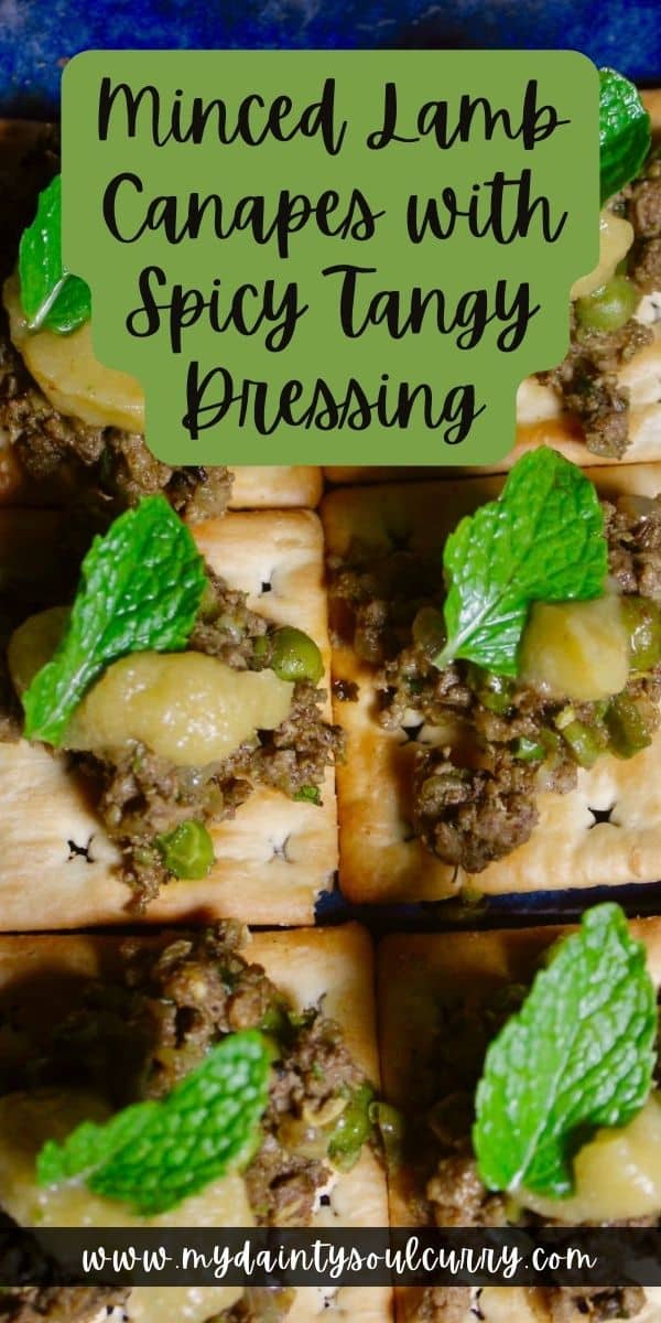 Minced Lamb Canapes with Spicy Tangy Dressing My Dainty Soul Curry