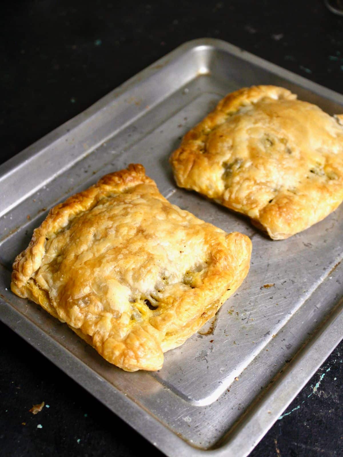 Minced Lamb Pastries with Spicy Mango Dressing ready to enjoy 