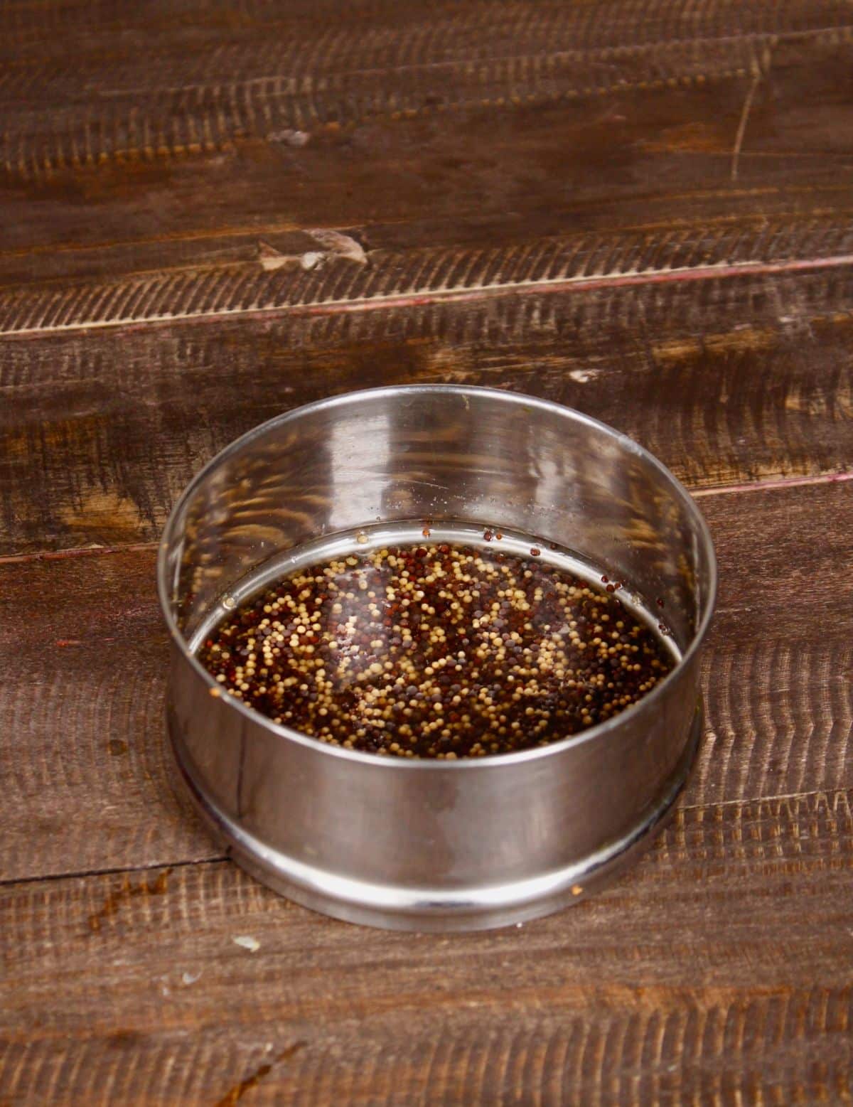 Soak mustard seeds in water 