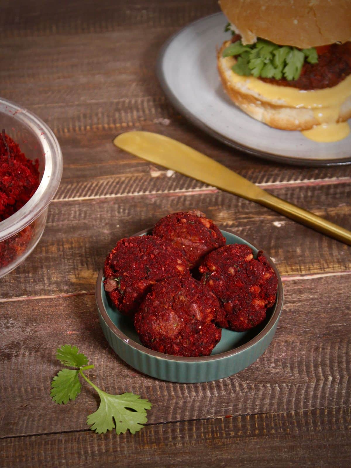 hot and spicy air fried leftover veggie patties ready to enjoy