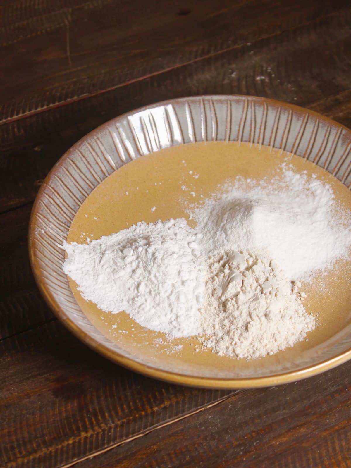 mix flours into the bowl 