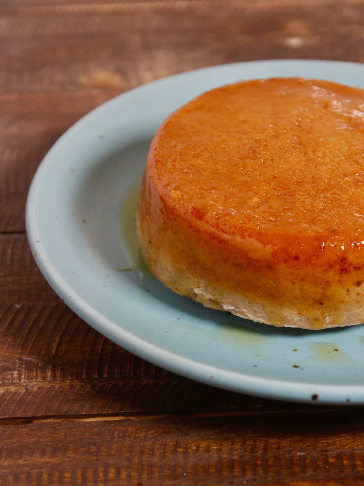 Side view of flourless banana cake